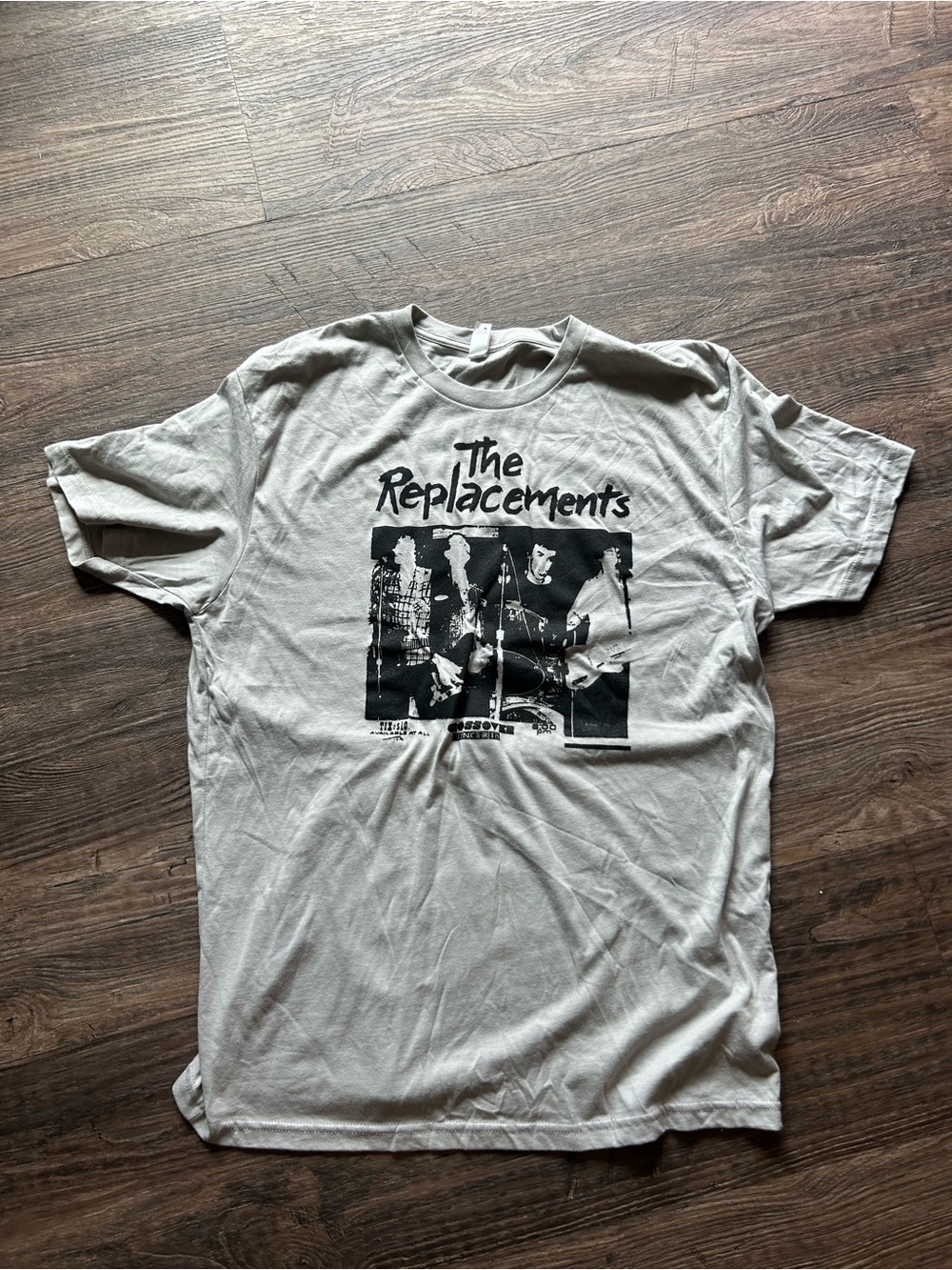 The Replacements Graphic Band Tee - Light Grey Large